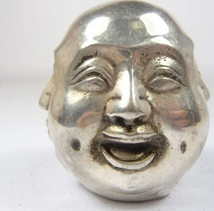 

free shipping vintage hand work copper emotions 4 face Buddha statue decoration