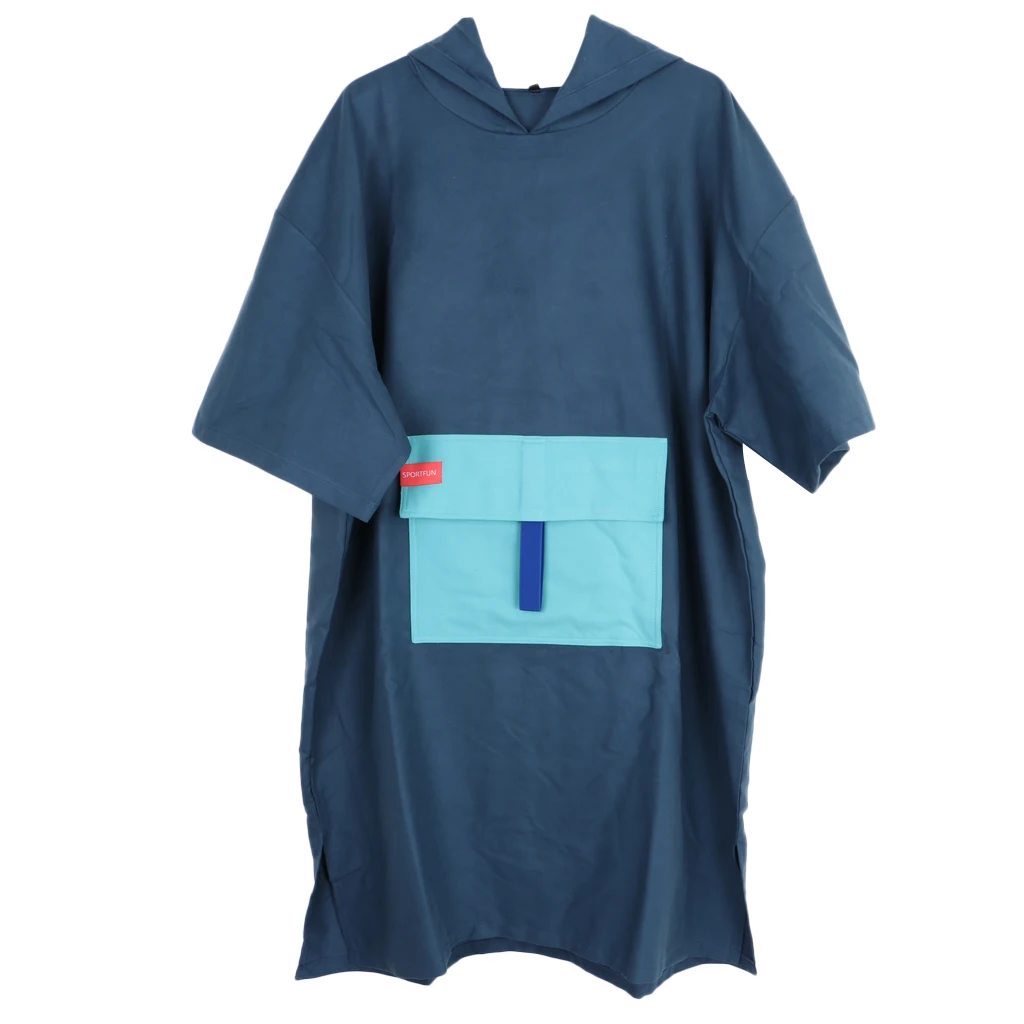 Adult Blue Халат для серфинга, Пляжное Пончо, халат из микрофибры, банное полотенце - Цвет: Adult Blue