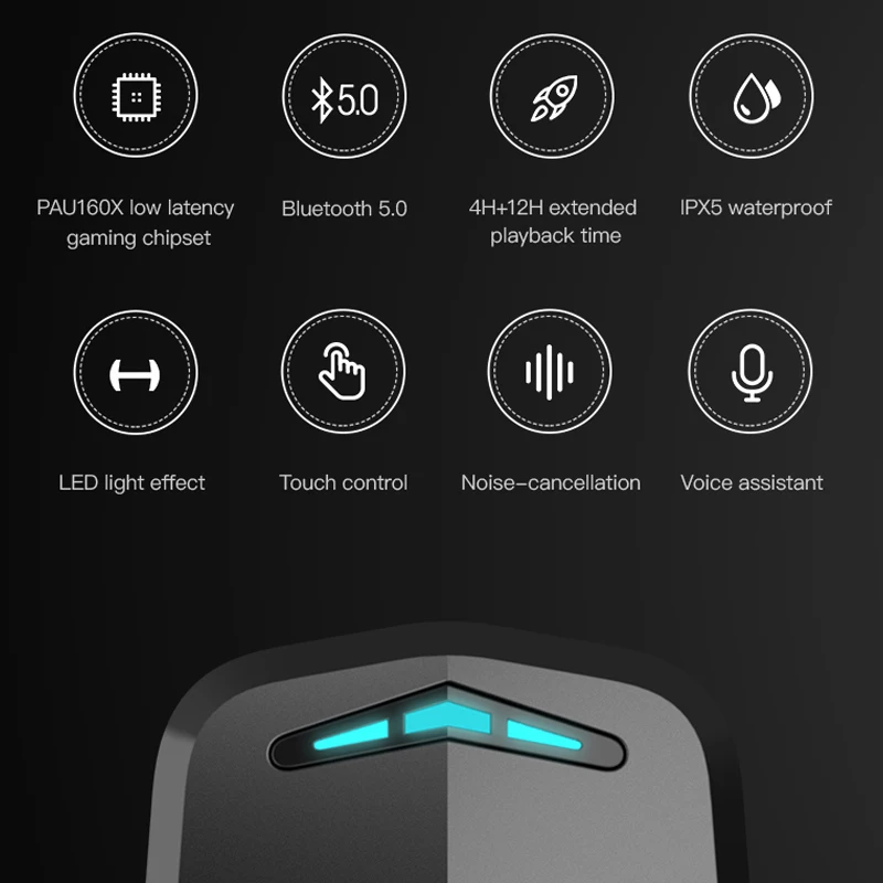 Fone de Ouvido Controle de Toque de Baixa Latência com Assistente de Voz de Cancelamento de Ruído Gm4 sem Fio Edifier Gaming Bluetooth Pixart 5.0 - Image 2