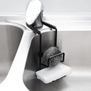 

Double Layers Kitchen Supplies Metal Faucet Drain Sink Artifact Sponge Storage Rack Under Sink Shelf