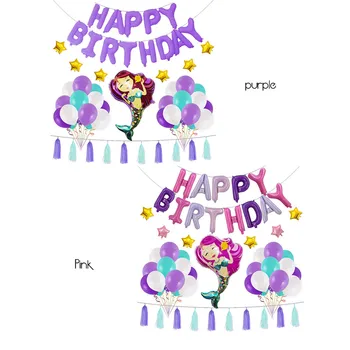 

Little Mermaid Party Supplies Mermaid Balloon Banner Decoration Mermaid Birthday Party Favors Kids Birthday Parties Decorations