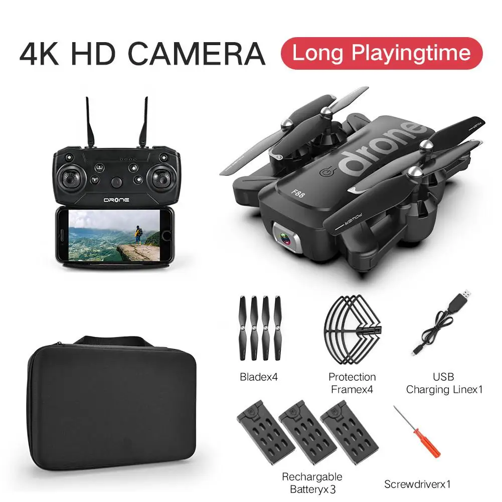 

High Quality RC Drone Toys With Dual Camera 4K Pixel Folding Remote Control Fouraxis Aircraft Aerial Photography Drone Toys