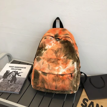 

Corduroy Backpack For Teenagers 2021 Fashion Large Capacity Women School Backpack Back To School Travel Men's Laptop Female Bag