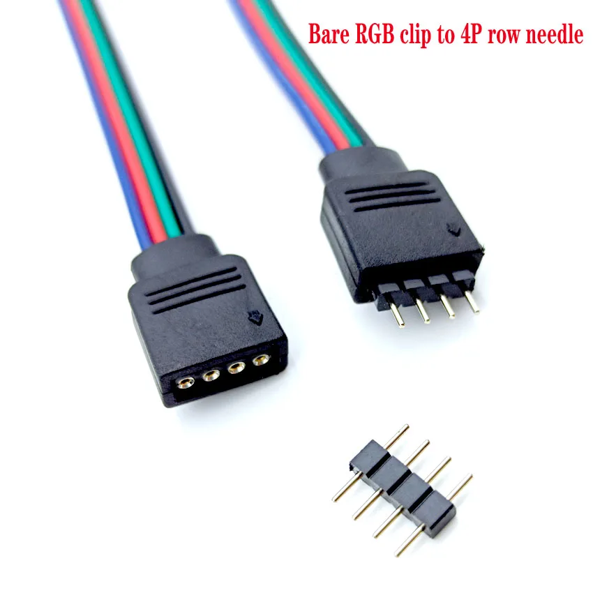 

5Pcs 4Pin RGB Led Strip Wire Cable No Soldering Connect For RGB 5050 3528 Led Tape Ribbon Lamp Accessories
