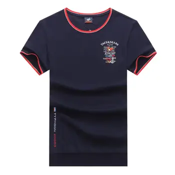 

Wholesale Men's Cotton t-shirts Brand Tace & Shark tshirts Fashion Casual O-Neck Embroidery Fashion Summer Tops Tees 3XL