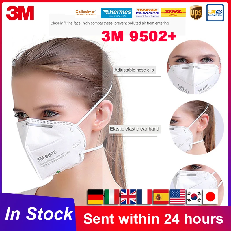 3M 9502 + FFP2 маска KN95 многоразовые маски для лица рта фильтр пылезащитный