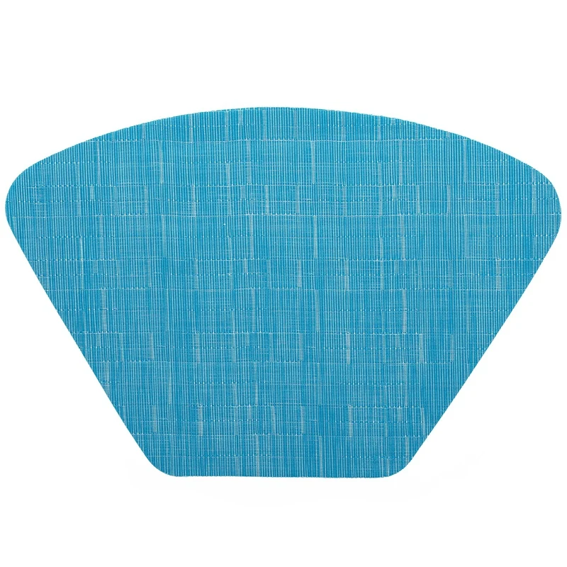 Fan-Shaped Teslin PVC placematt круглый стол плиты Pad изоляционная одежда-устойчивые бытовые предметы