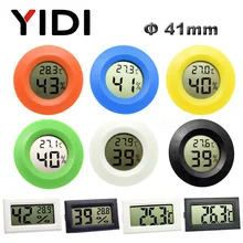 Mini digital lcd termômetro higrômetro medidor freezer testador de temperatura sensor de umidade detector monitor interior do carro do animal estimação