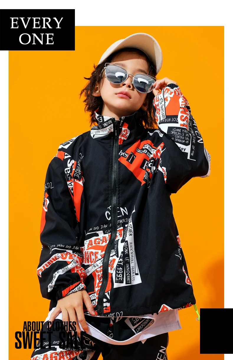 Children'S Street Dance Costumes Hip Hop Clothing Boys Jazz Dance Costumes Performance Stage Wear Girls Tide Clothes DQS2979