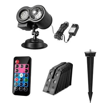 

Christmas Ocean Wave Snowflake Lamp Projector Outdoor Waterproof Pattern Rotating LED Projection Lamp US Plug