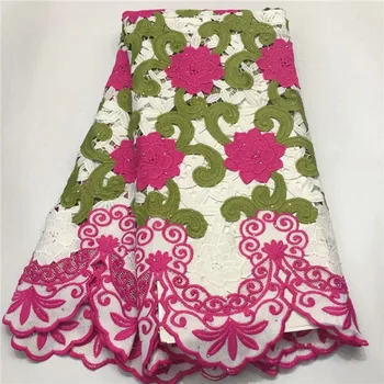 

Latest african Cord Lace Fabric Milk Silk Water Soluble Dress Lace 2019 High Quality Lace African Guipure Lace Fabric
