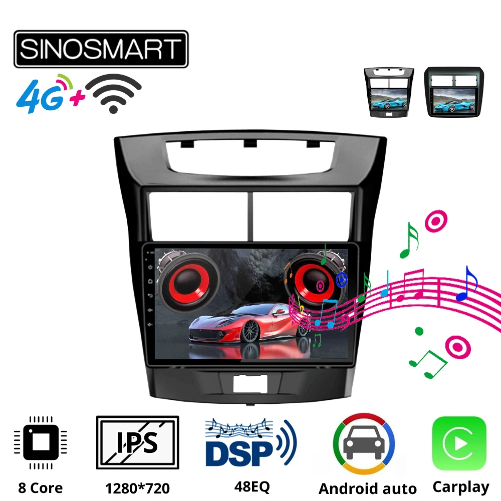 Sinosmart 8 ядер DSP 48EQ автомобиль для Toyota wigo AVANZA Daihatsu Xenia 2011 2019 GPS навигация радио 2din 2.5D
