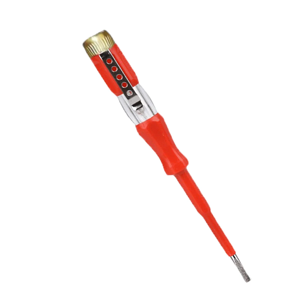 2021 New Portable LED Voltage 100-500V Test Pen Tester Flat Screwdriver Socket Detector Screw Driver Repair Electrician Tools