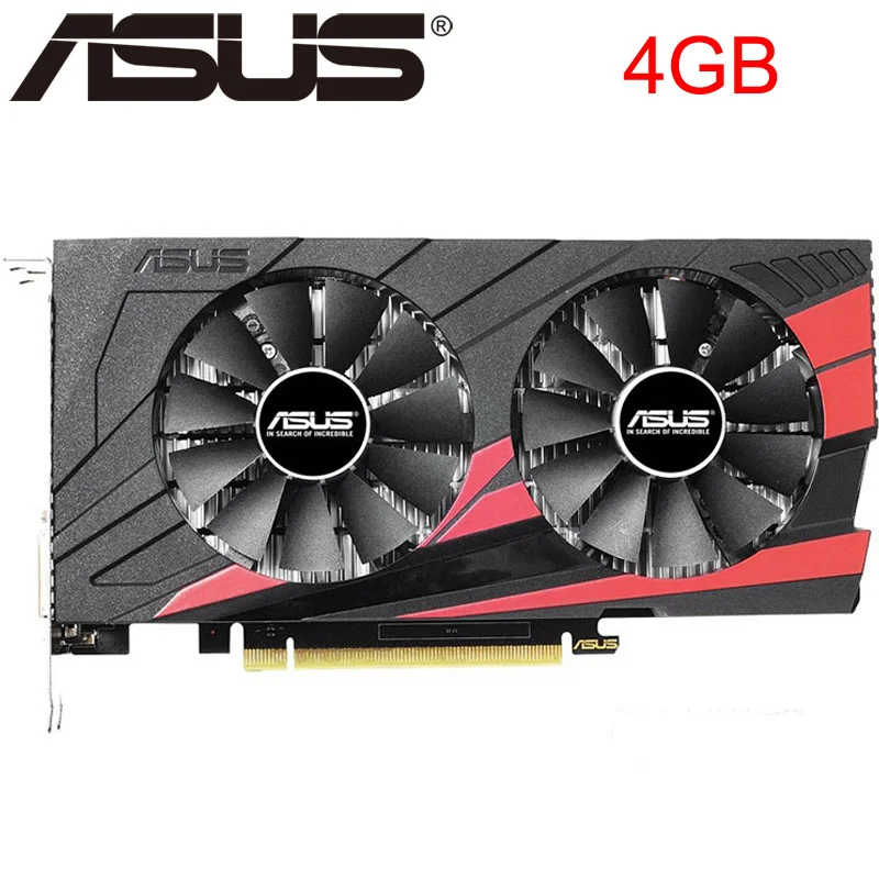 Оригинальная Видеокарта ASUS GTX 1050 Ti, 4 Гб, бит, GDDR5, графические карты для nVIDIA, карты VGA Geforce GTX 1050ti, Hdmi Dvi, игровая, б/у-0