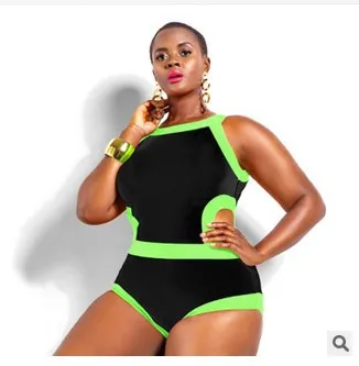 

Five-Color Omega-Much Obesity People Large Size Printed Swimwear Floral Black Edge One-piece WOMEN'S Swimsuit