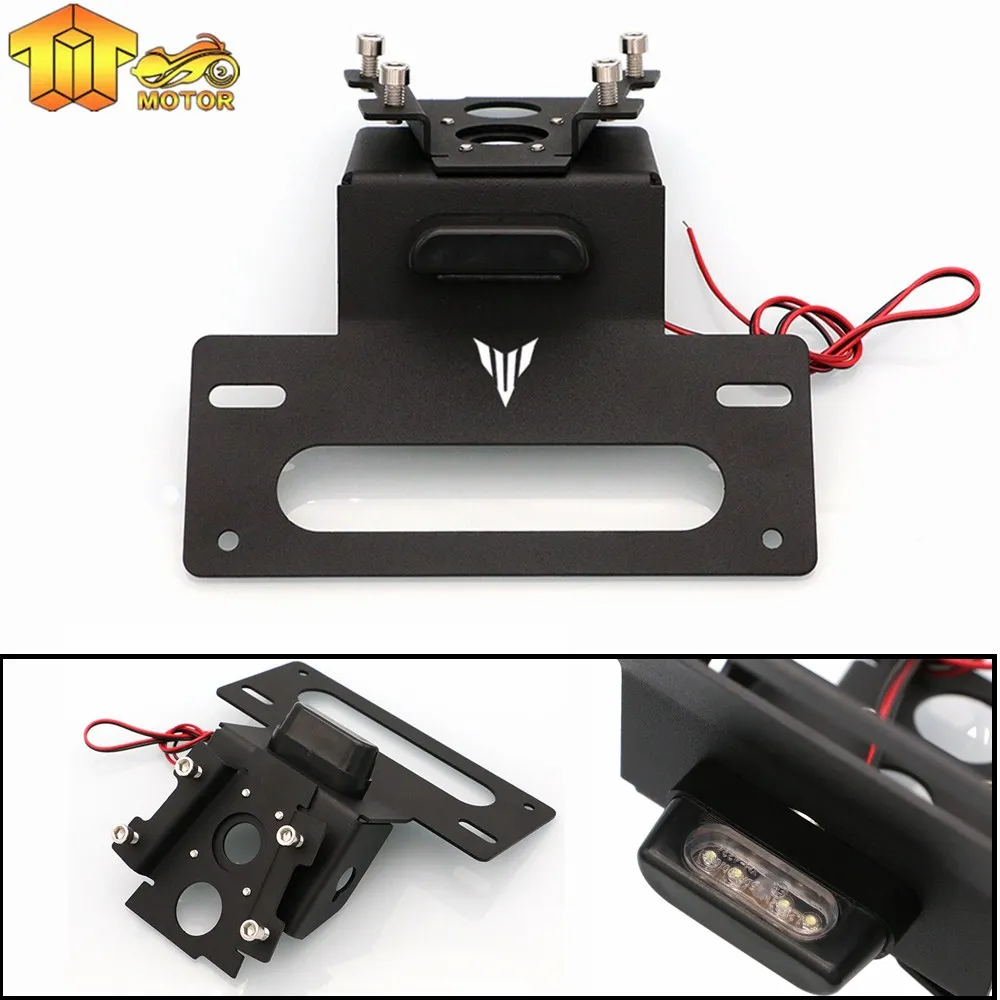 CK CATTLE KING For Yamaha MT-09 MT09 FZ-09 Fender Registration Bracket License Plate Holder Frame with LED light | Автомобили и
