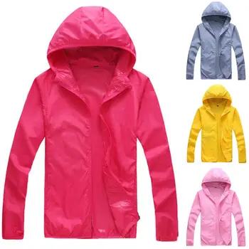 

Solid Color Unisex Ourdoor Windproof Hooded Jacket Sun Protection Fishing Coat