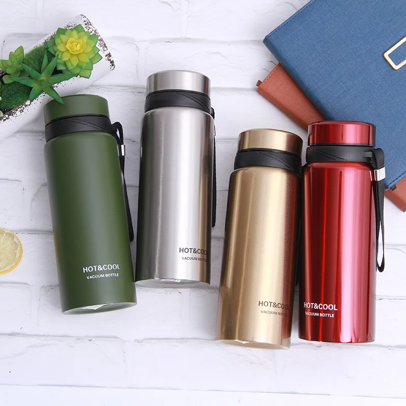 

Camisole Insulated Cup Large Capacity 750 Ml Men And Women Tea with Filter Portable Outdoor Stainless Steel Water Cup Customizab