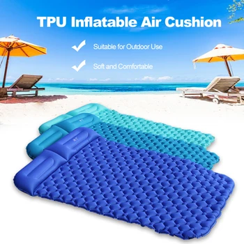 

Tent Air Camping Mats Double Inflatable Cushion Outdoor 2 person Picnic Beach Two Plaid Blanket baby Pad Home Rest Soft Mattress
