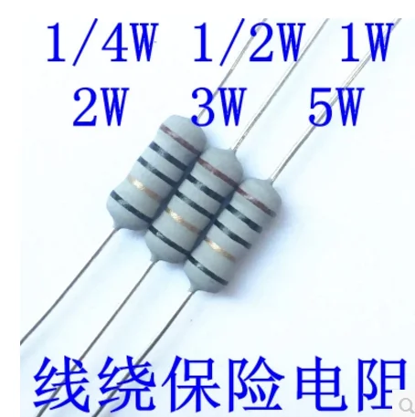 

10pcs/lot Wirewound Fuse Resistor 1w 27R 27 ohms Accuracy 5% Winding resistance 27 ohms