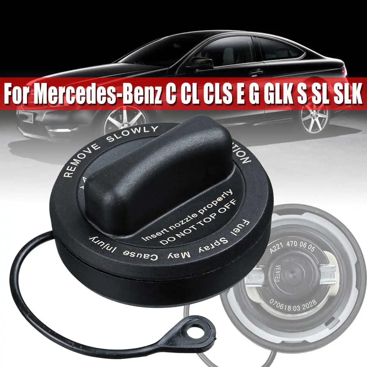 

New 1 Pcs Fuel Tank Gas Filler Cap Oil Tank Cap For Mercedes-Benz C CL CLS E G GLK S SL SLK 2214700605