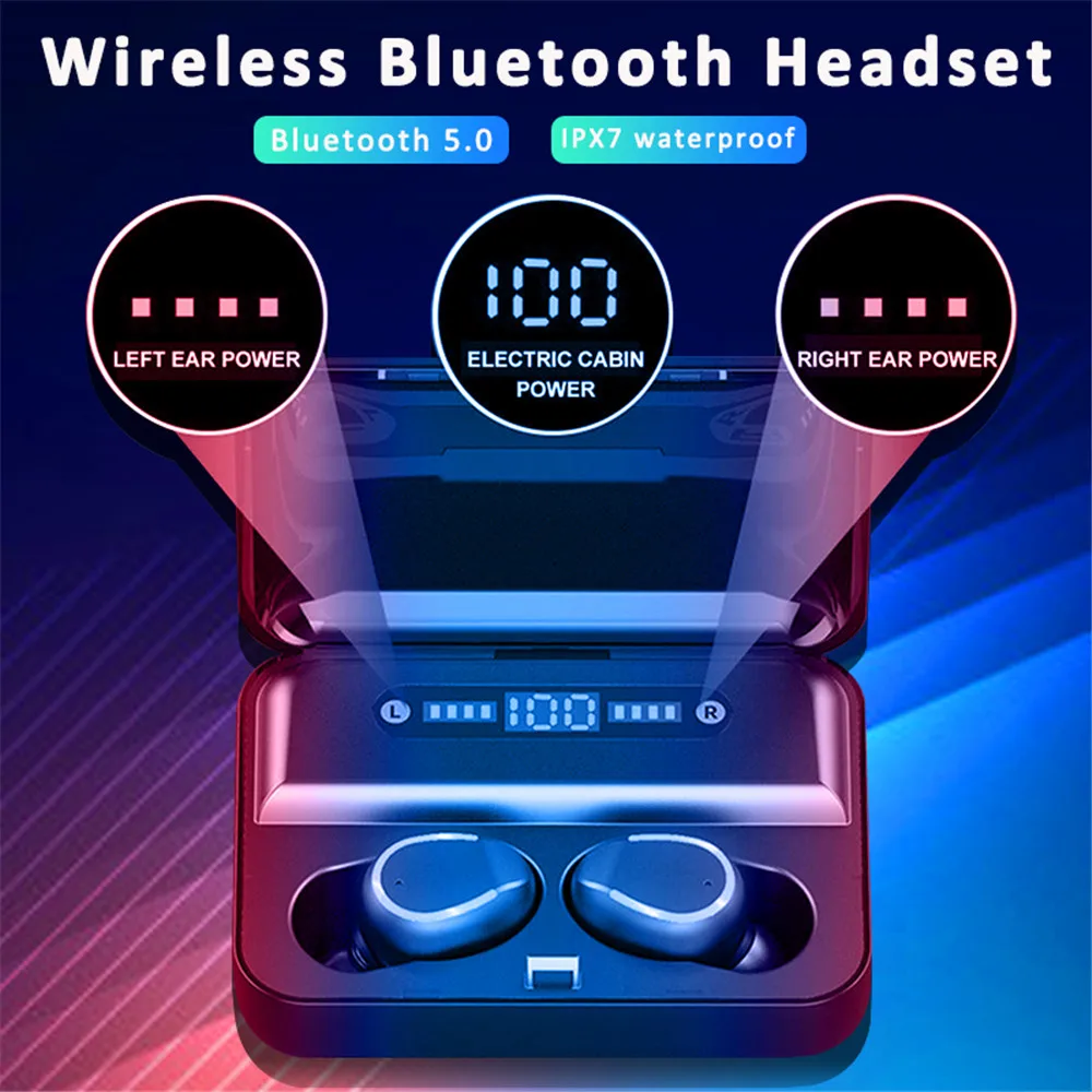 ShuoboZD F9 TWS отпечатков пальцев сенсорные Bluetooth наушники, HD стерео беспроводные наушники, шумоподавление игровая гарнитура