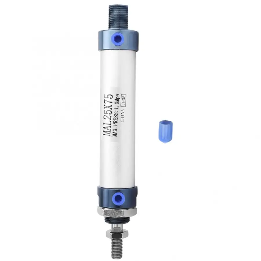 

Pneumatic Cylinder Compressor Parts MAL 25mm Single Rod Double Acting Mini Pneumatic Air Cylinder Aluminum Alloy Fittings