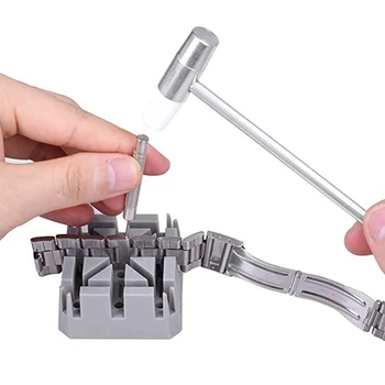 

Hot Cloth Spring Bar Repair,Watch Band Link Pins Remover Tool Kit Dual Head Hammer Tweezers Strap Glasses Hotsale