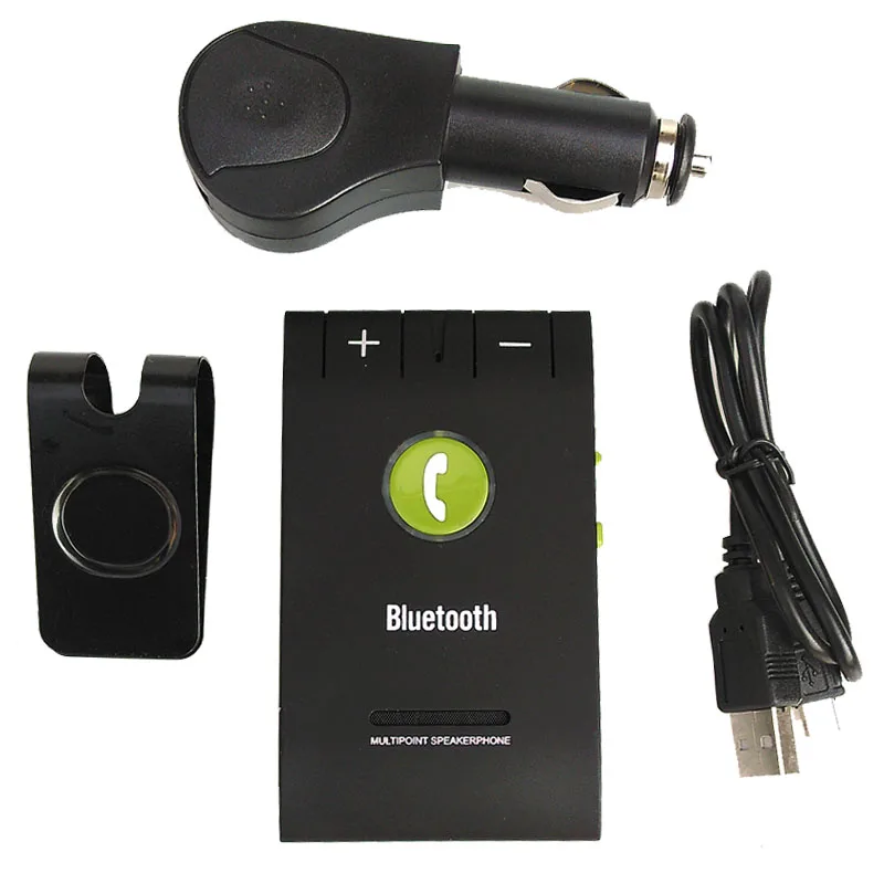 Jajabor Bluetooth автомобильный комплект громкой связи вызов беспроводной громкоговоритель Встроенный микрофон A2DP Поддержка голосового вызова ID отчет