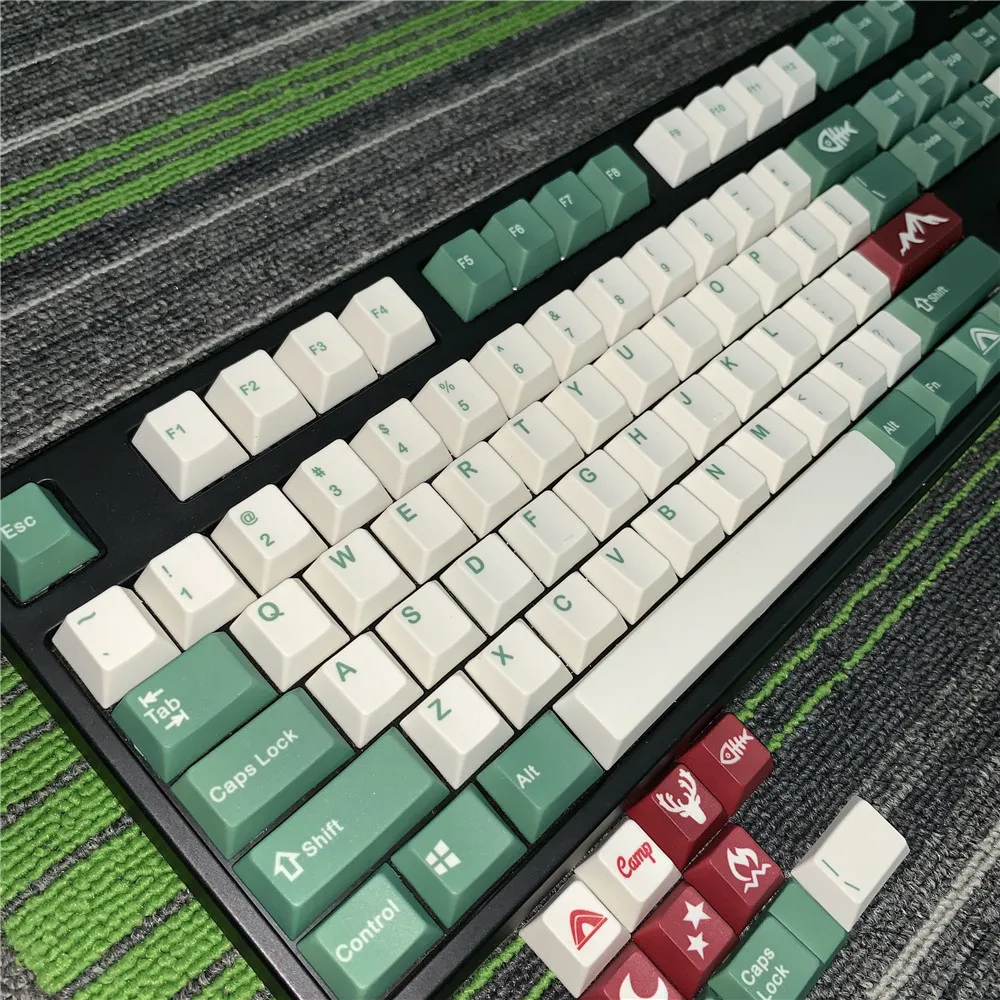 

Replica Camping Keycaps Five-sided Sublimation PBT Camping Keycap DIY Personalized Mechanical Keyboard Dedicated FILCO Key Cap