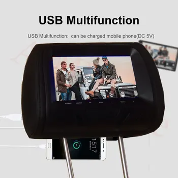 

Universal 7 inch TFT LED screen Car MP5 player Headrest monitor Support AV USB SD input FM