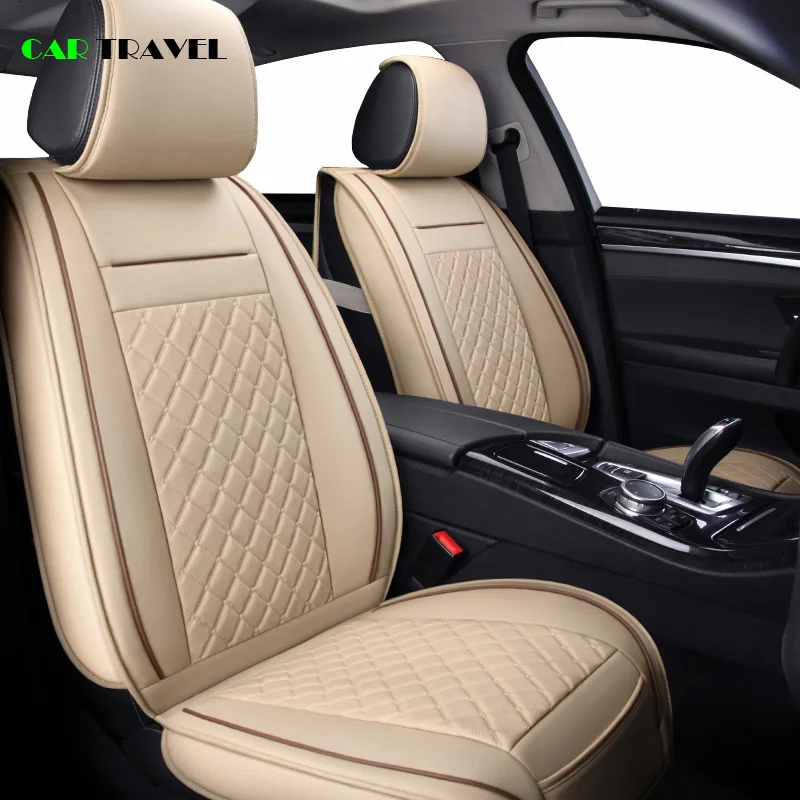Передний+ задний) Роскошный кожаный чехол для сиденья автомобиля 4 сезона для hyundai santa fe ix25 solaris водонепроницаемый чехол для Banco De Carro