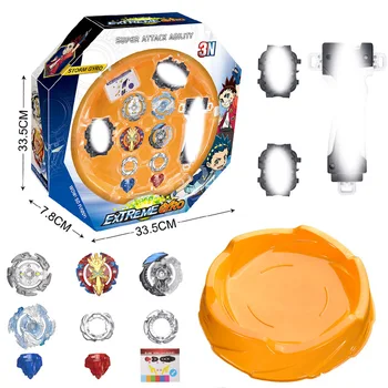 

Hot Sale Tyrant Burst Gyro Toy Explosion Spin Battle Gyro Bracing Wire Handle Battle Plate Arena Set