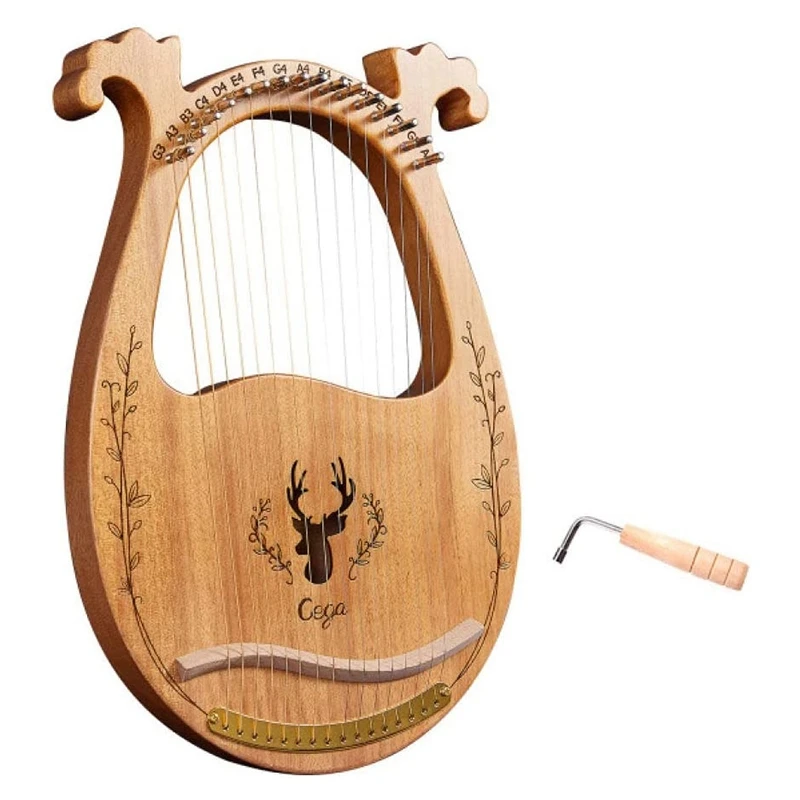 楽器 ハープ 立琴 ギリシャ神話風アンティークハープ リラ 竪琴 注文