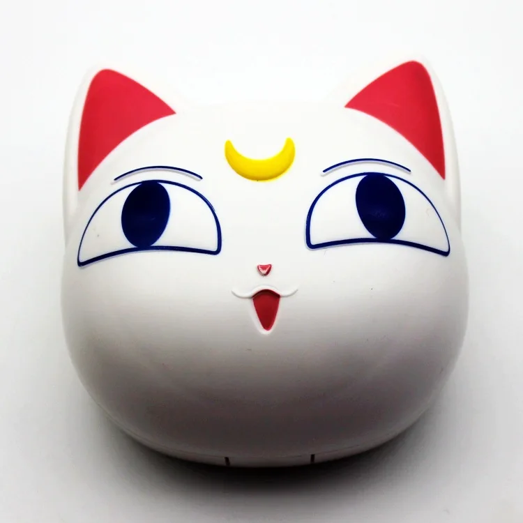 White Сейлор Мун Луна Кошка милый мультфильм кейс для контактных линз держатель Контейнер для женщин с зеркалом ручной работы мини пластиковый подарок для девочки - Цвет: White