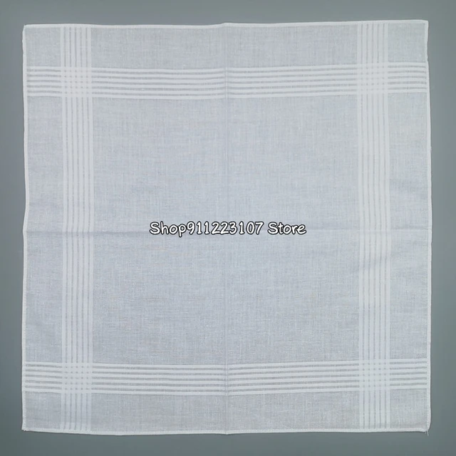 Pañuelos de algodón para hombre, 12 unidades, 15 x 15 pulgadas, rayas de  colores, 100% algodón suave, pañuelo cuadrado de bolsillo, regalo para