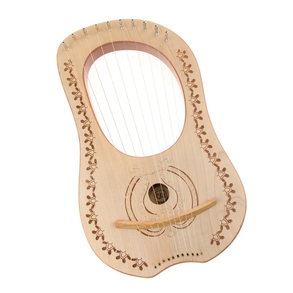 Traditionele Lier Harp 10 Metalen String Gratis String Set Diverse Ontwerpen Met Draagtas, Schoonmaakdoekje En Handleiding Traditionele Lier Harp 10 Metalen String Gratis String Set Diverse Ontwerpen Met Draagtas, Schoonmaakdoekje En Handleiding