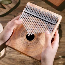 Kalimba Piano de pulgar portátil de 17/21 teclas, instrumento Musical de caoba Mbira, regalo de Navidad con accesorios