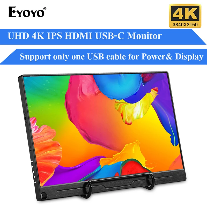 Eyoyo 13 3 &quotПортативный IPS 4K игровой монитор экран 3840x2160 1080P HDR USB Type C HDMI дисплей для