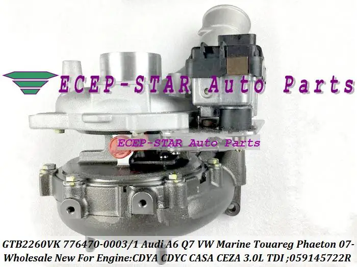 GTB2260VK 776470 776470-0003 776470-0001 059145722R турбо для audi A6 Q7 VW морской Touareg Phaeton CDYA CDYC закрутка CEXA CDYB 3.0L
