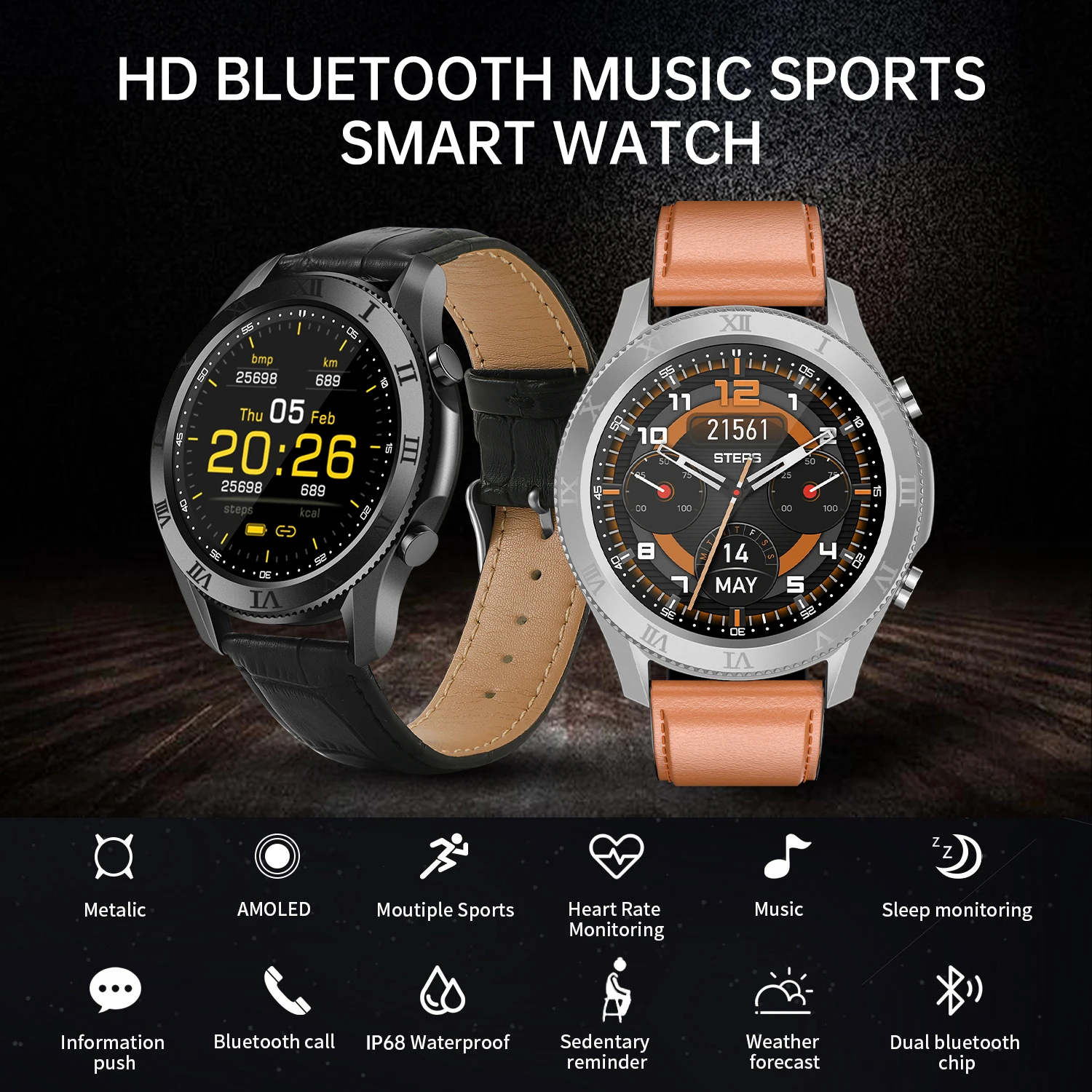 LUCK ANGEL 2021 New 1.35 Inch Screen Bluetooth Smart Watch Men for Samsung Galaxy Watch 4 Amazfit Smart Watch Women Apple Watch
