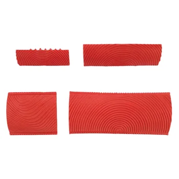 

AYHF-4PCS Wood Graining Tool Set Rubber Wood Graining Pattern Wall Paint Painting Tool for Wall Painting Decoration DIY