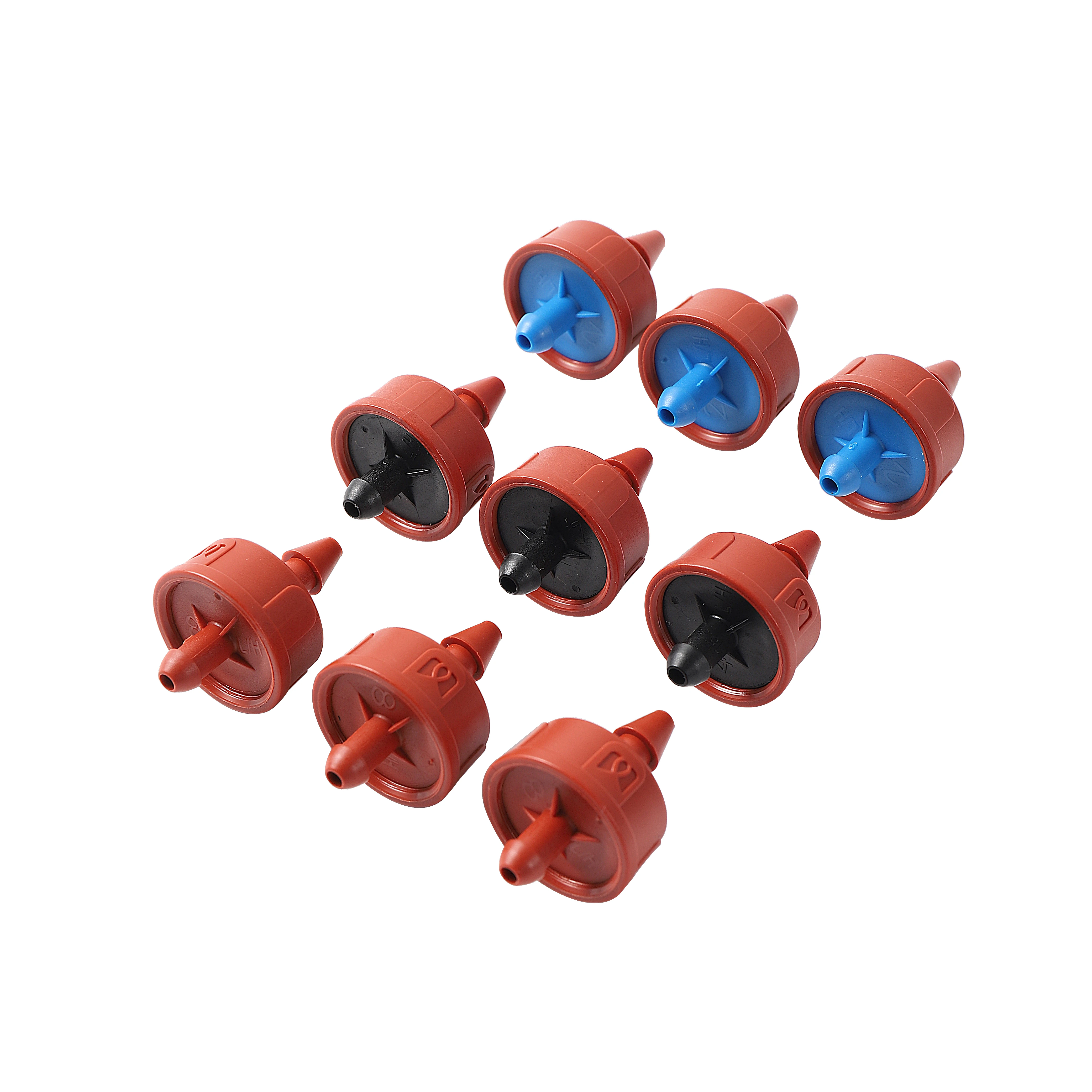 Garden Dripper 50Pcs Pressure Compensate Emitter 2L4L 8L Garden Drip Compensation Regulator Greenhouse Agriculture Steady Flow Watering Dripper