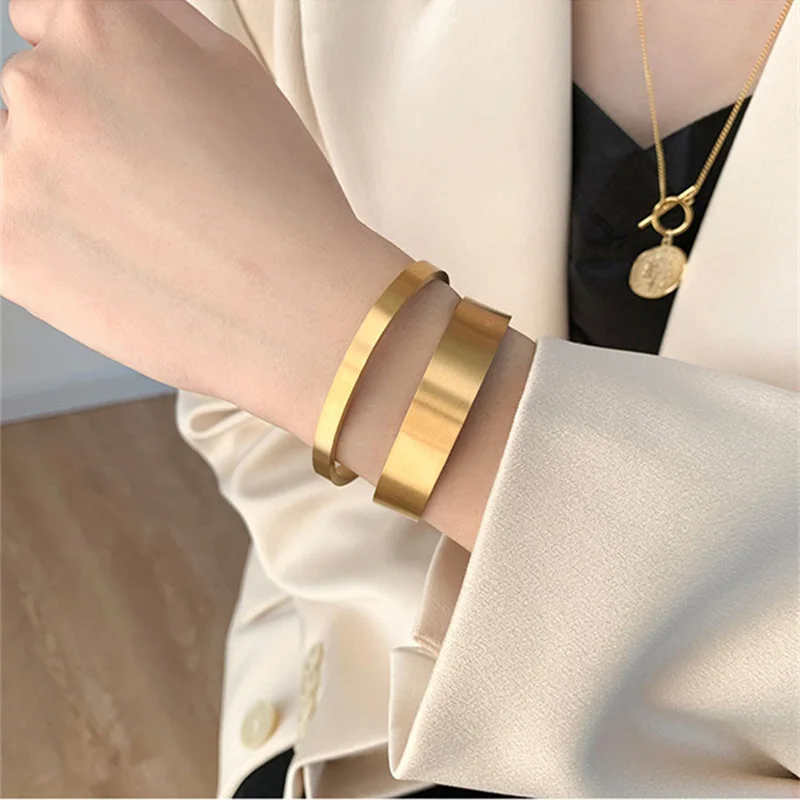 RHYSONG титана с 18K Золотые простые модные часы браслеты на запястье браслет для