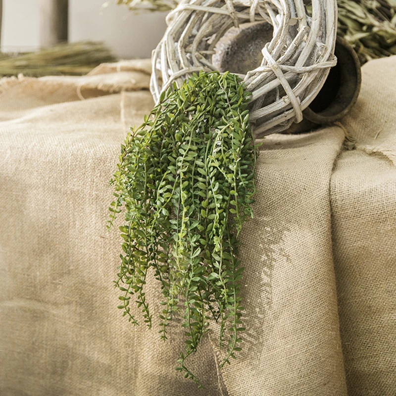 Искусственный Зеленый Senecio Radicans искусственные суккуленты из ПВХ для домашнего