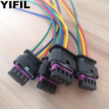 

2pcs/lot Tyco 4 Pin Fuel Injector Intake Pressure Sensor Plug Connector With Pigtail ForVW AUDI A4 A6L Golf Magotan 4F0973704