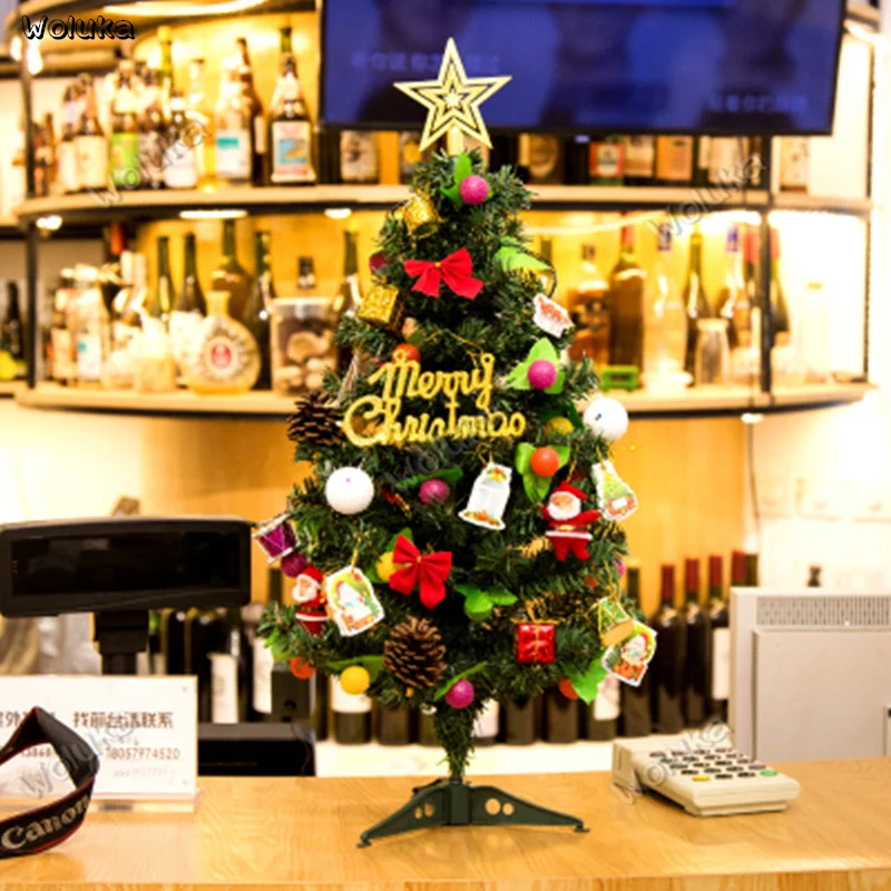 Mini small Christmas tree 60cm mini desktop decoration bauble small gift Christmas decoration CD50 W03