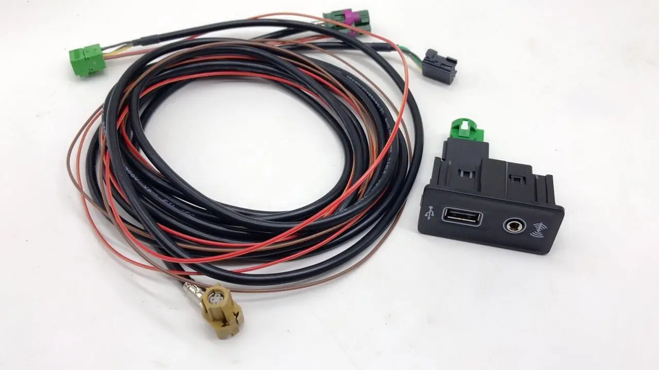 골프 7 MK7 카플레이 USB AUX 카플레이, MDI USB AMI 설치 플러그 소켓 하네스, 5QD 035 726 E 5G0 035 222 3GD/5Q0035222F