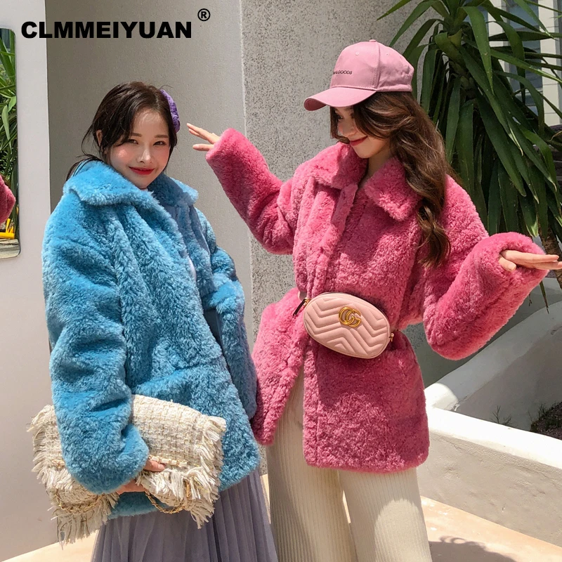 Brand Luxury Furry Lambswool Overcoats Women 2019 Winter Fashion Hot Sale Teddy Jacket Coat Fake Fur Long Warm Ovterwear Femme | Женская
