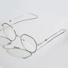 Новые ретро металлические очки Рамка Анти-синий свет плоское зеркало унисекс маленькие свежие дикие простые компьютерные очки классические очки